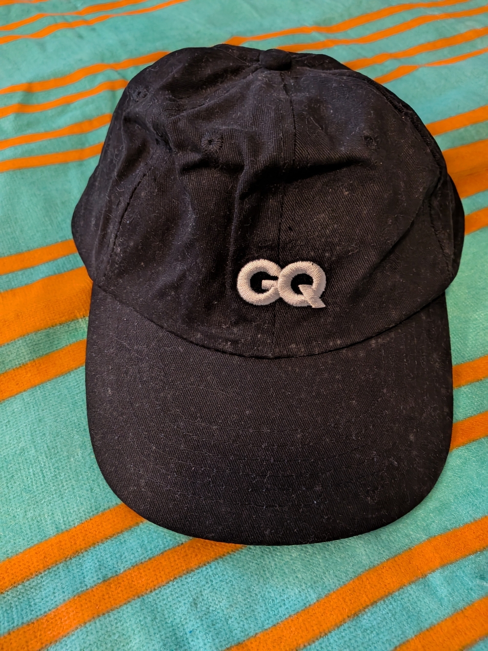 Embroidered GQ Logo Black Baseball Cap